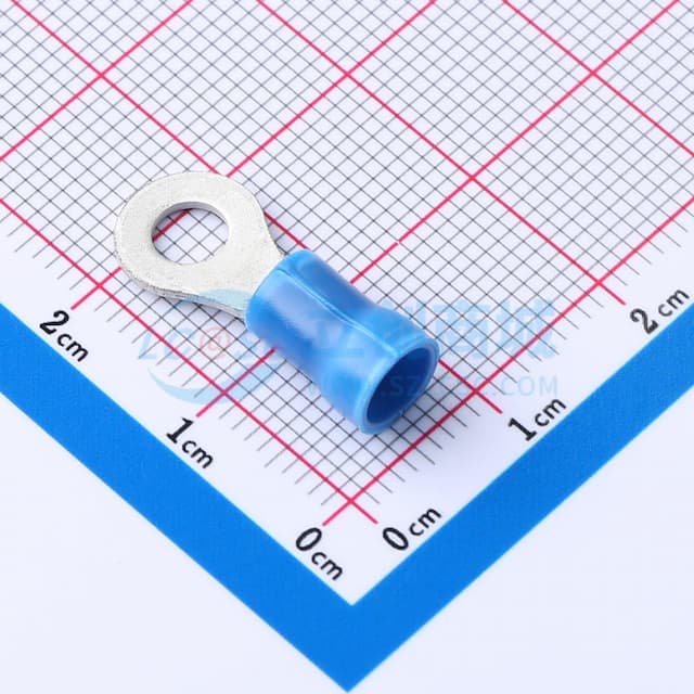 闭环形舌形端子，16 - 14 AWG，#8 / M4螺柱实物图