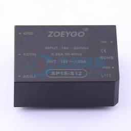 15W AC-DC模块电源，宽电压输入，低纹波噪声，高效率缩略图