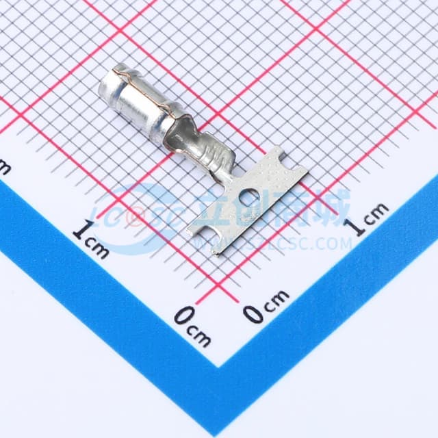 插座，适用22 - 18 AWG线径、0.3 - 0.9 mm²线径，通孔焊接，预镀锡，卷装，可连接电线电缆的PCB端子实物图