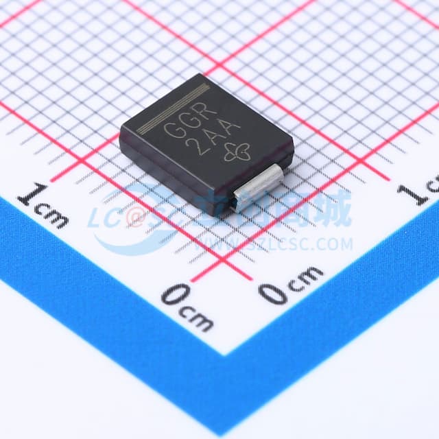 单向TVS 75V截止 峰值浪涌电流：12.4A实物图