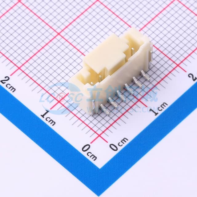 1x6P 间距:2mm 立贴 系列:PA实物图
