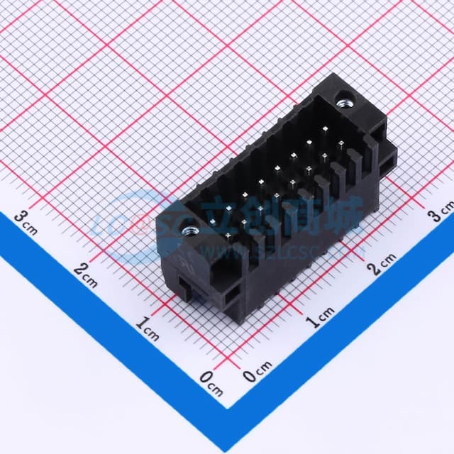 【插件】螺丝固定 2x8P 2.54mm 排数:2 每排P数:8实物图