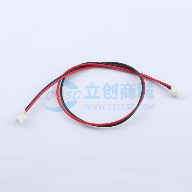 2.0mm (PAP)HSG,2P端子线，长度300同向实物图
