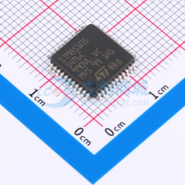 主流基本型系列8位MCU，具有16 KB Flash、16 MHz CPU和集成EEPROM实物图