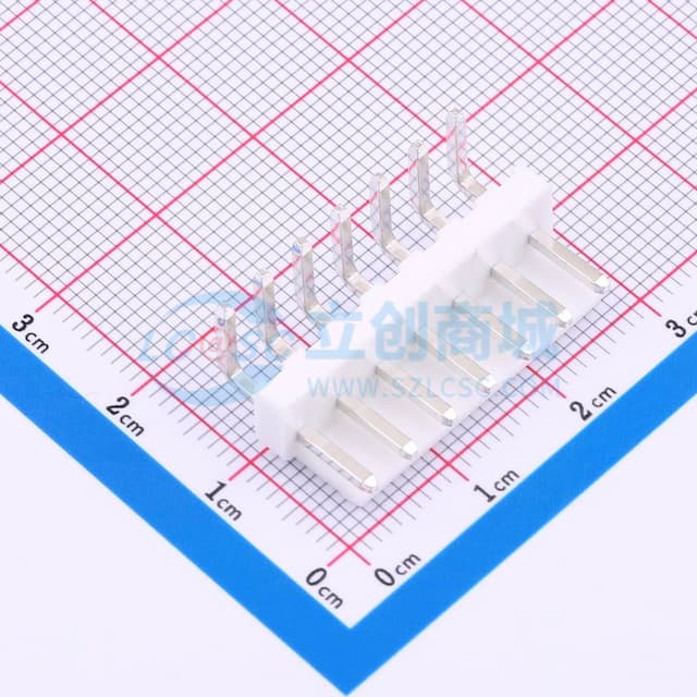 1x7P 间距:3.96mm 弯插 系列:VH 【插件】实物图