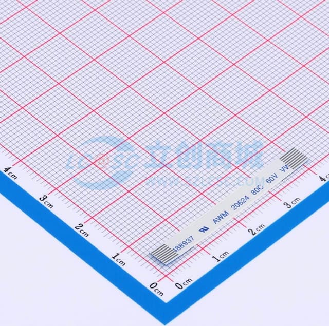 FFC连接线 8P 间距0.5mm 长4CM 同向实物图