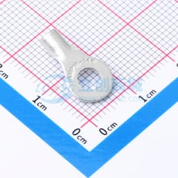 闭环形舌形端子，16 - 14 AWG，#8 / M4螺柱尺寸，4.34 mm螺柱直径，闭筒，直型，镀锡，非绝缘缩略图