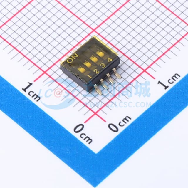 间距1.27mm 4位拨码开关实物图
