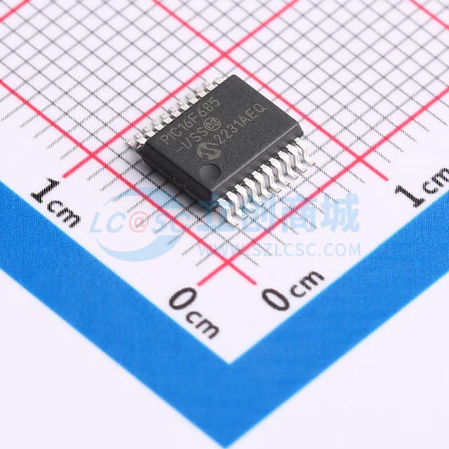 基于闪存的20引脚、8位CMOS微控制器实物图