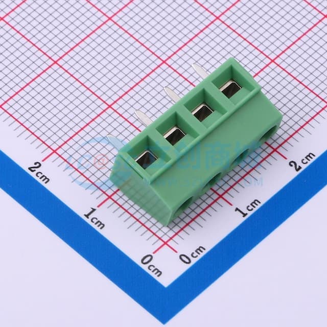 【插件】5.08mm 直插 排数:1 每排P数:4实物图