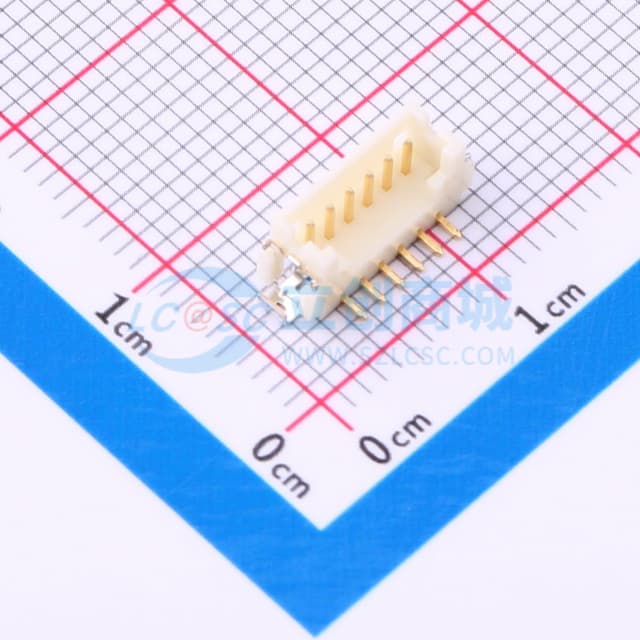 1x6P 间距:1.25mm 立贴实物图