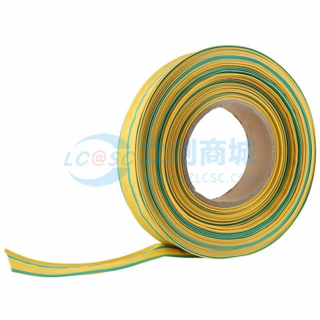[一整盒50米] DELIXI(德力西) 热缩管 25mm 黄绿 RSG25SD实物图