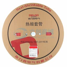[一整盒100米] DELIXI(德力西) 热缩管 12mm 红色 RSG12RD缩略图