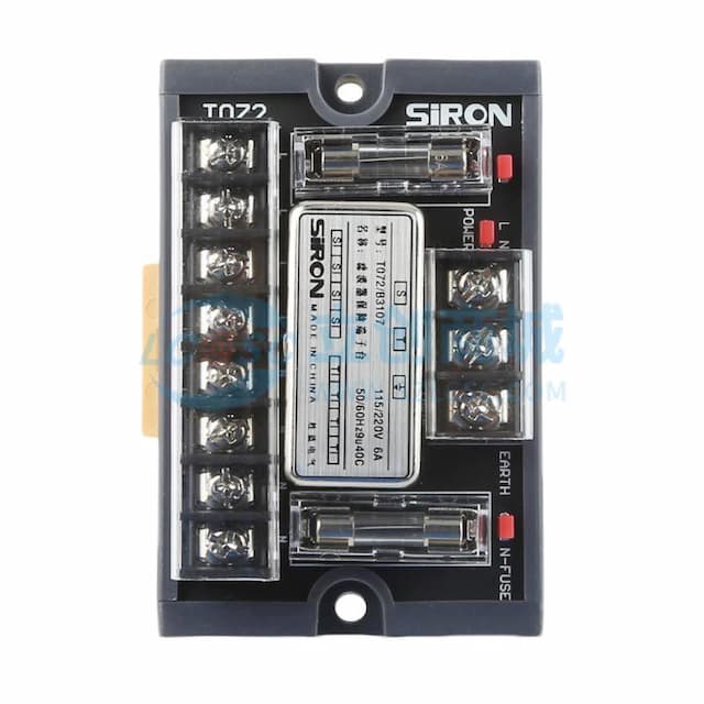 siron(胜蓝) 滤波保险端子台 T072实物图