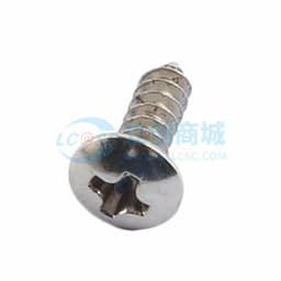 顺天五金，大扁头螺丝伞头十字自攻尖咀螺栓螺钉，TA3X10，头部直径D=6.5mm，镀镍缩略图