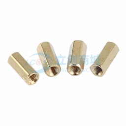 Shuntian(顺天五金)空心六角隔离铜柱，PCBA隔离螺柱，M3*11国标 黄铜 本色 袋装缩略图
