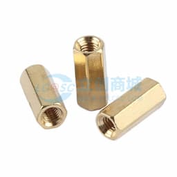 Shuntian(顺天五金)空心六角隔离铜柱，PCBA隔离螺柱，M3*11国标 黄铜 本色 袋装缩略图
