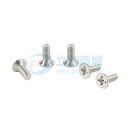 顺天五金，平头交叉嵌入式螺栓，GB819，沉头十字机螺丝螺栓，KM3X8，镍缩略图