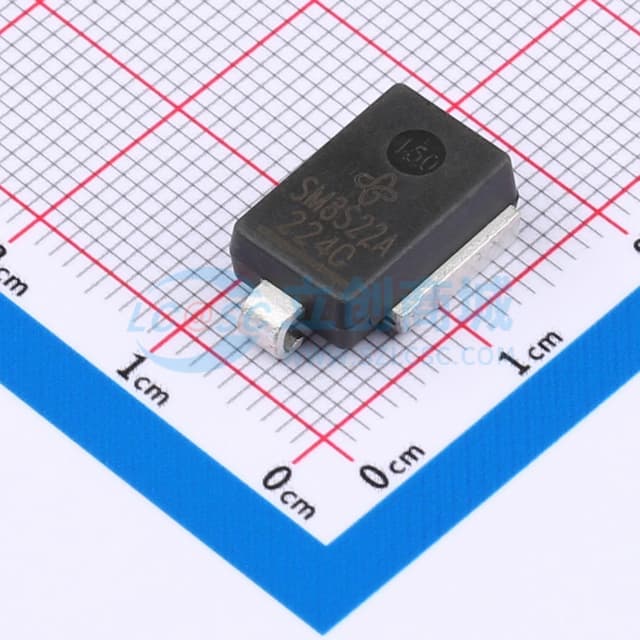 单向TVS 22V截止 峰值浪涌电流：186A@10/1000us实物图