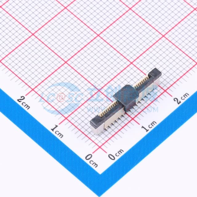 抽屉式 单侧触点/垂直 P数:28P 间距:0.5mm实物图