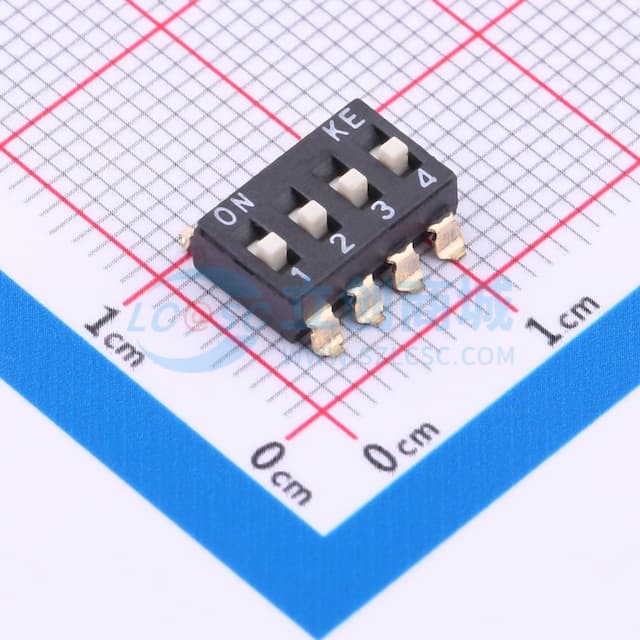 2.54-4P贴片高推有LOGO编带实物图
