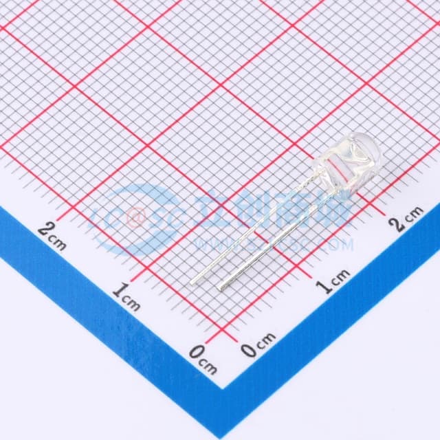 5mm圆头无边850nm红外发射管实物图