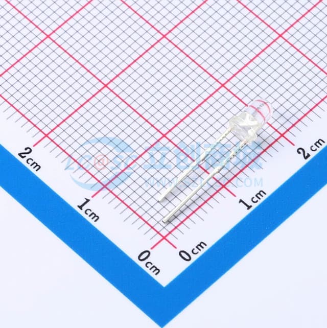 【插件】3mm圆头30°940nm红外发射管实物图