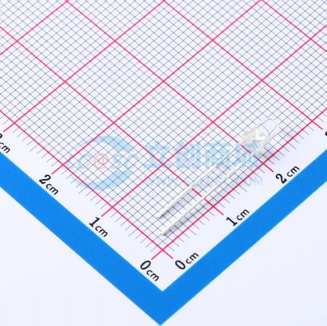 3mm圆头30°940nm红外发射管实物图