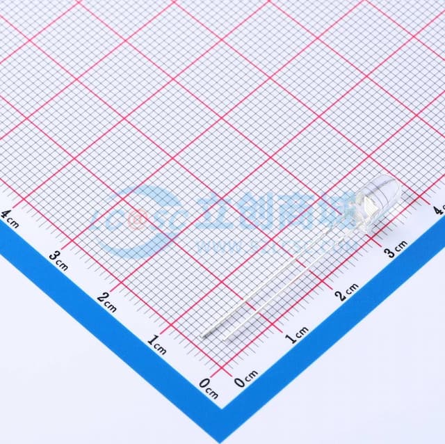 5mm圆头30°有边光敏二极管实物图