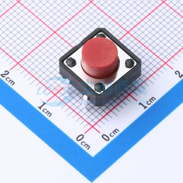 12*12*7mm 插件 轻触开关实物图