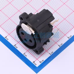 3芯XLR卡侬母座 立式 带锁缩略图