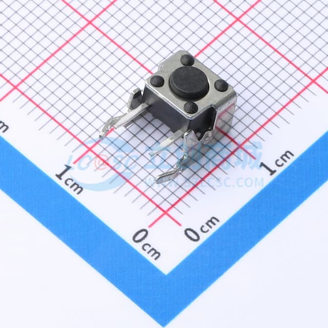 6*6*4.3mm 卧插 轻触开关实物图