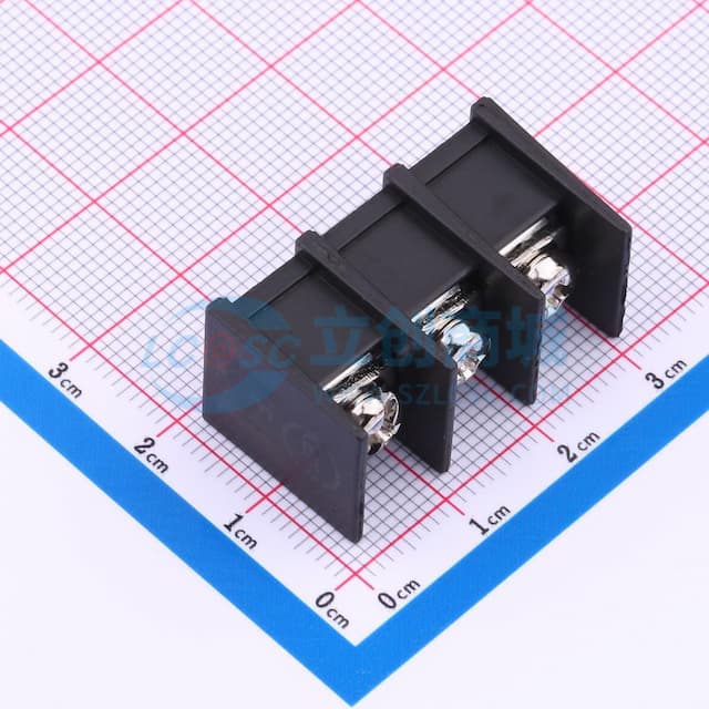 9.5mm 1x3P 直插 排数:1 每排P数:3 【栅栏】实物图