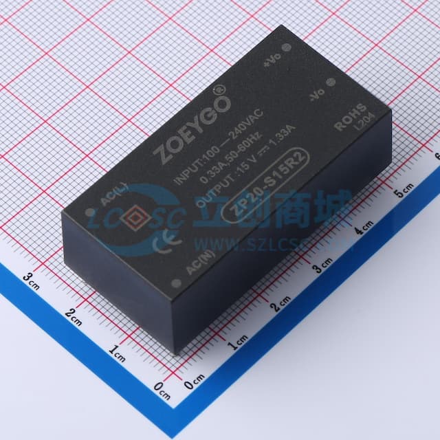 20W AC-DC模块电源，宽电压输入，隔离耐压4kV实物图
