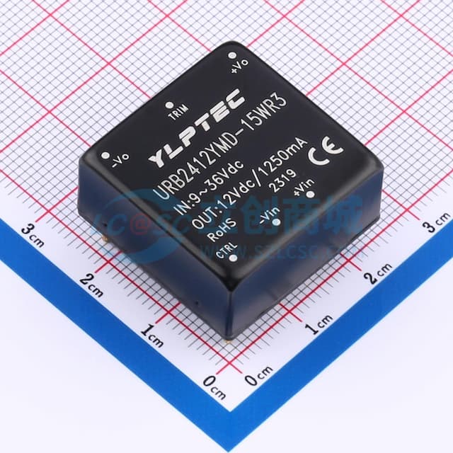 DC/DC电源模块，15W，超宽电压输入，隔离稳压单路/双路输出实物图