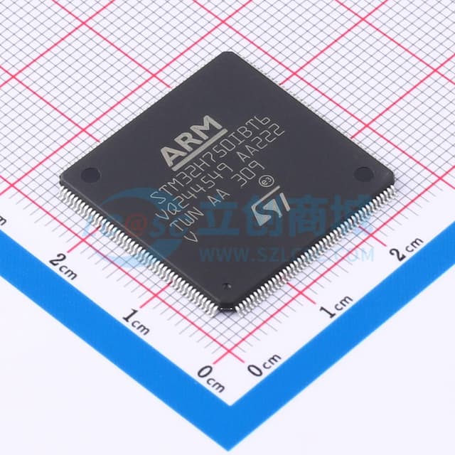 带DSP和DP-FPU的高性能ARM Cortex-M7 MCU，具有128 KB Flash、1 MB RAM、480 MHz CPU、一级缓存、外部存储器接口、JPEG编解码器、硬件加密和大量外设实物图