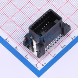 白色 汽车连接器2.2mm间距(1717396-2)立贴针座,PBT料, 16P缩略图