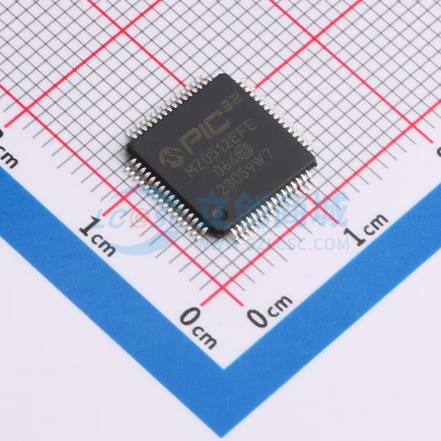 带浮点运算单元（FPU）、音频和图形接口、高速USB、以太网及高级模拟功能的32位微控制器（MCU）实物图