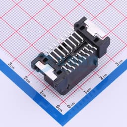 白色 汽车连接器2.2mm间距(1717396-2)立贴针座,PBT料, 16P缩略图