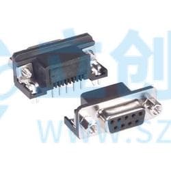 直角D-Sub PCB连接器,DB9母头,10件/托盘实物图