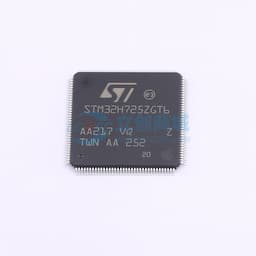 高性能和带 DP-FPU 的 DSP、1 MByte 闪存的 Arm Cortex-M7 微控制器、564 KBytes RAM、550 MHz CPU、L1 缓存、外部内存接口、SMPS、部分外设子集缩略图