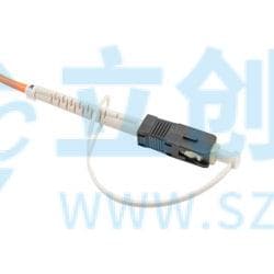 SC 多模单工连接器 3.0mm 弹性尾套实物图