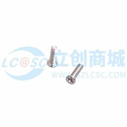 顺天五金，平头交叉嵌入式螺栓，GB819沉头十字机螺丝螺栓，KM2X8，镍缩略图