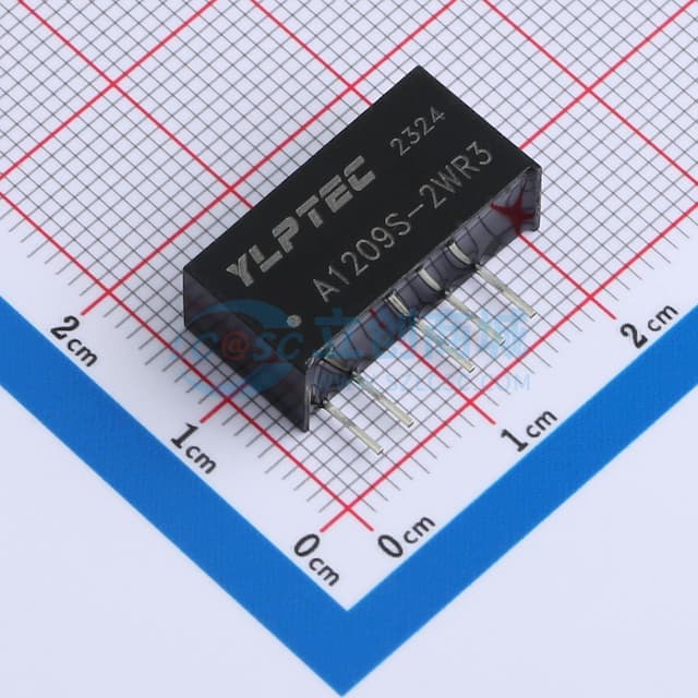 2W定电压输入隔离非稳压双路输出DC/DC电源模块实物图
