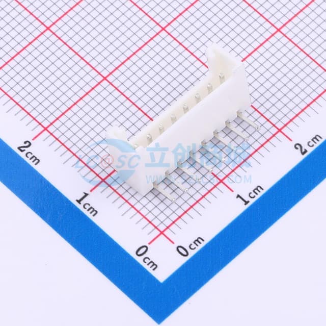 【插件】1x8P 间距:2mm 弯插 系列:HY实物图