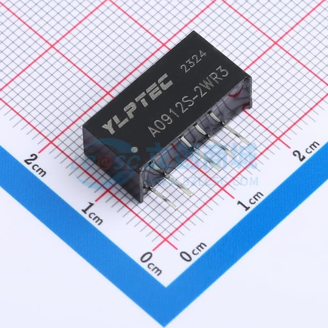 2W定电压输入隔离非稳压双路输出DC/DC电源模块实物图