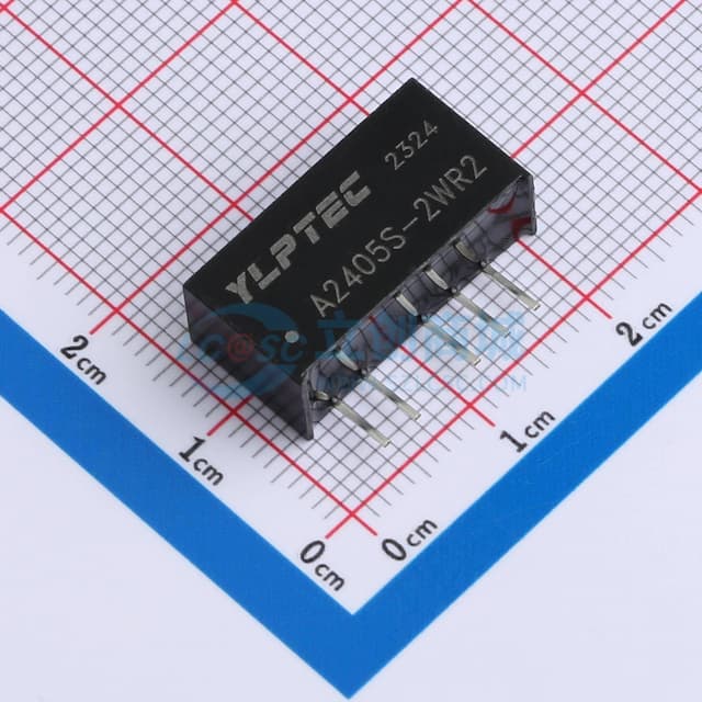 【插件】 2W定电压输入隔离非稳压双路输出DC/DC电源模块实物图
