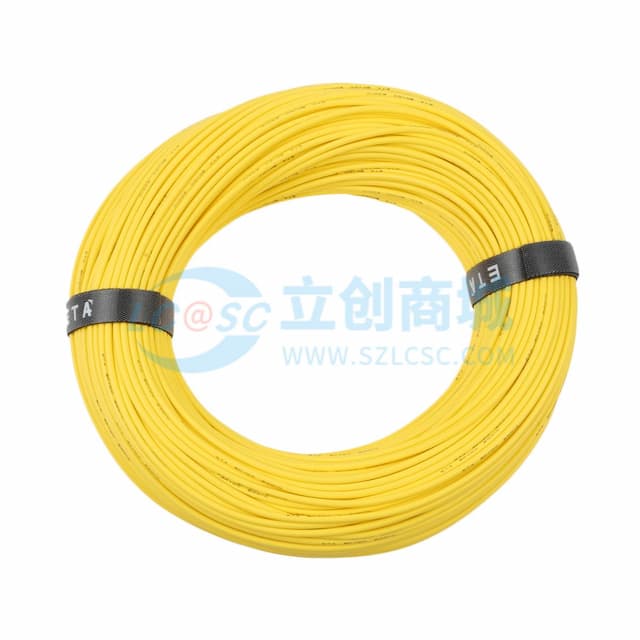 [1卷100米]埃塔硅胶导线 黄色 0.75平方 耐压8KV 耐温范围-50至+200度实物图