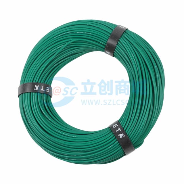 [1卷100米]埃塔硅胶导线 绿色 0.75平方 耐压8KV 耐温范围-50至+200度实物图