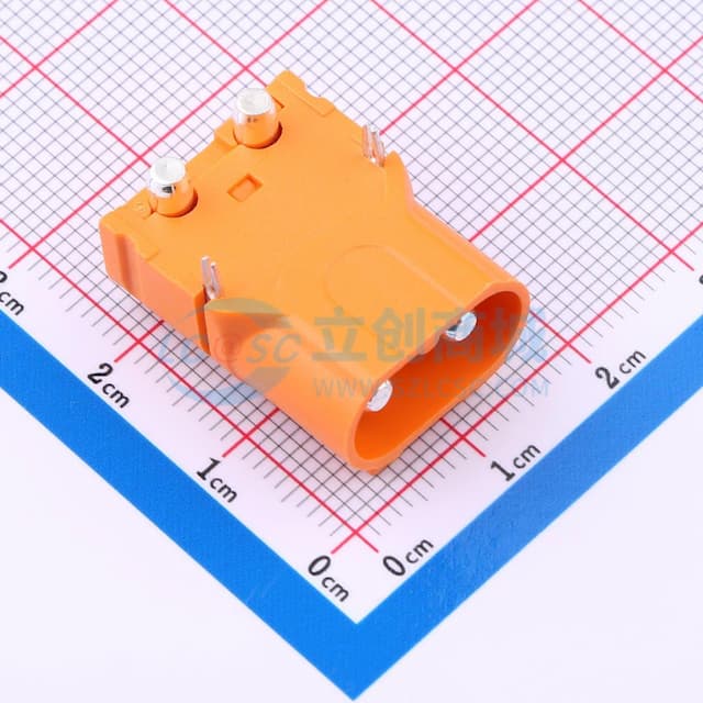 AMASS(艾迈斯)抗振动 直流大电流连接器 内接插头 PCB双PIN板卧式 公头LCB30PW-M实物图